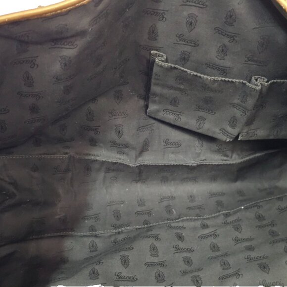 GUCCI Metallic Guccissima Large GG Twins Shoulder Tote Bronze Leather Monogram - Picture 10 of 16